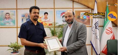 تقدیر ‌خان‌محمدی از یک سرباز نخبه شاغل به خدمت در سازمان نوسازی مدارس‌