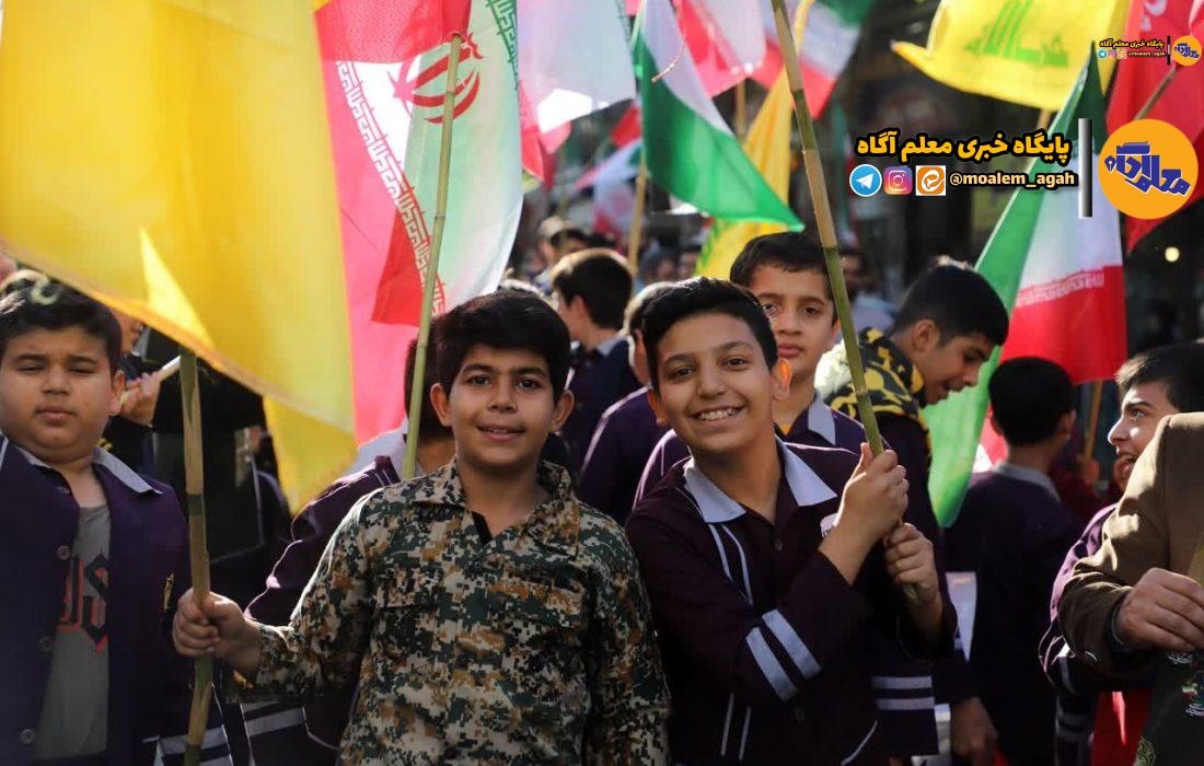 راهپیمایی باشکوه 13 آبان نشان داد روح استکبارستیزی همچنان در میان دانش‌آموزان زنده است