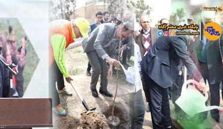 کاشت درخت توسط دانش آموزان سراسر ایران در کنار خیرین مدرسه ساز