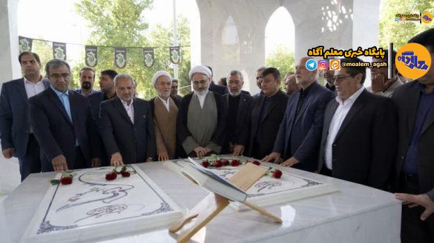 ادای احترام وزیر آموزش و پرورش به مقام شامخ شهدا در استانداری خراسان رضوی